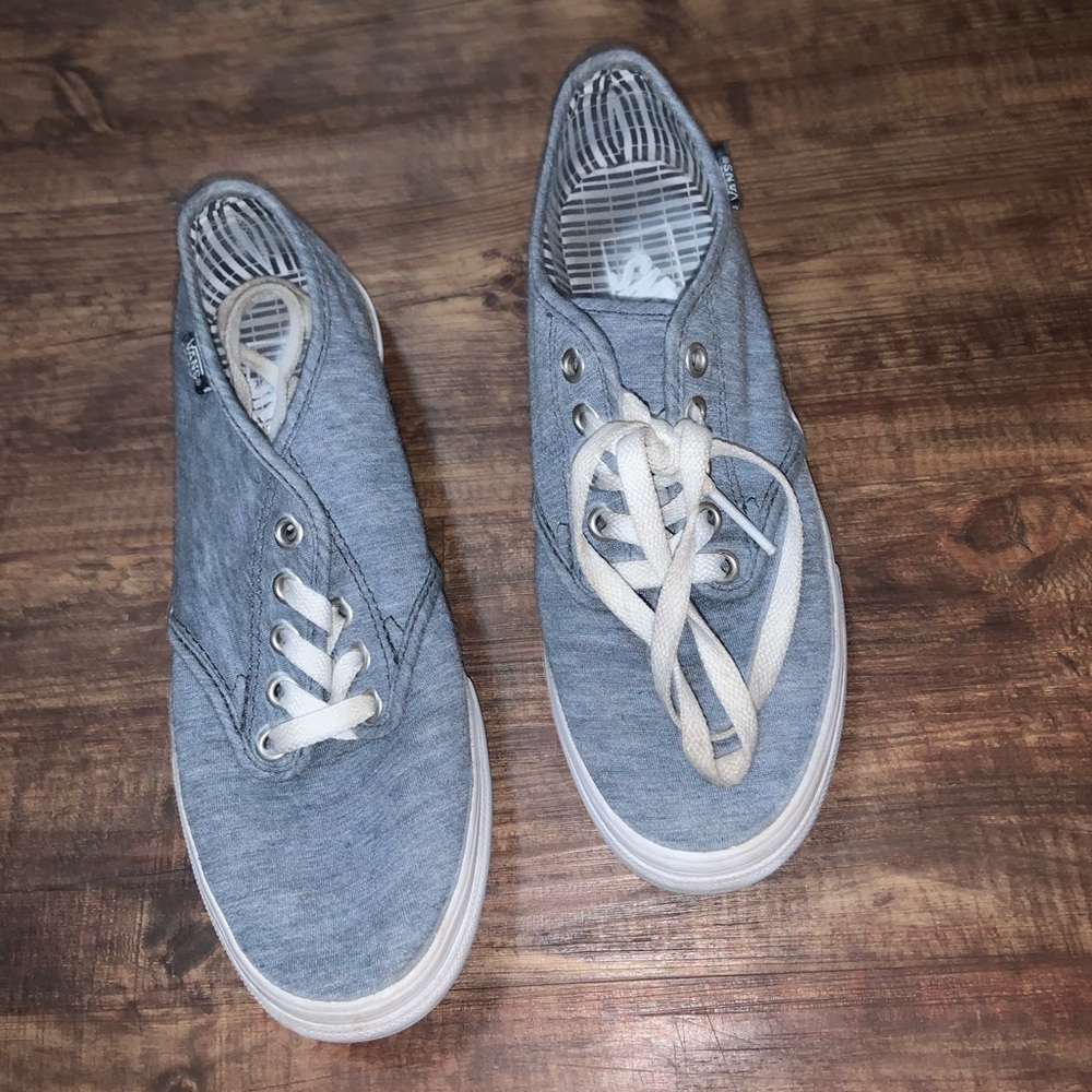Gray and White Vans